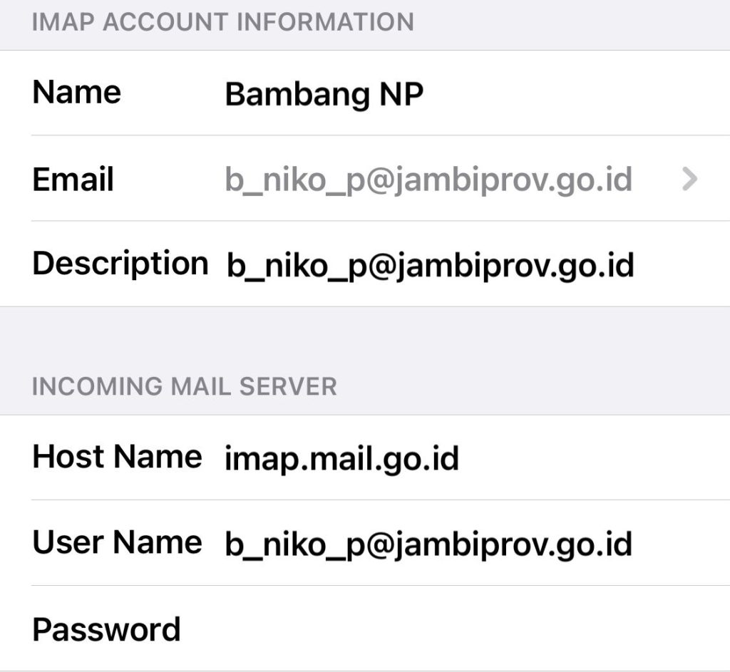 Setting Email Pemerintah
