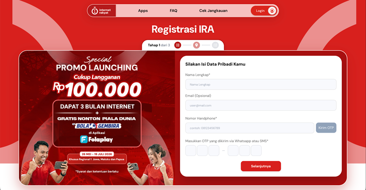 Cara Daftar Internet Rakyat