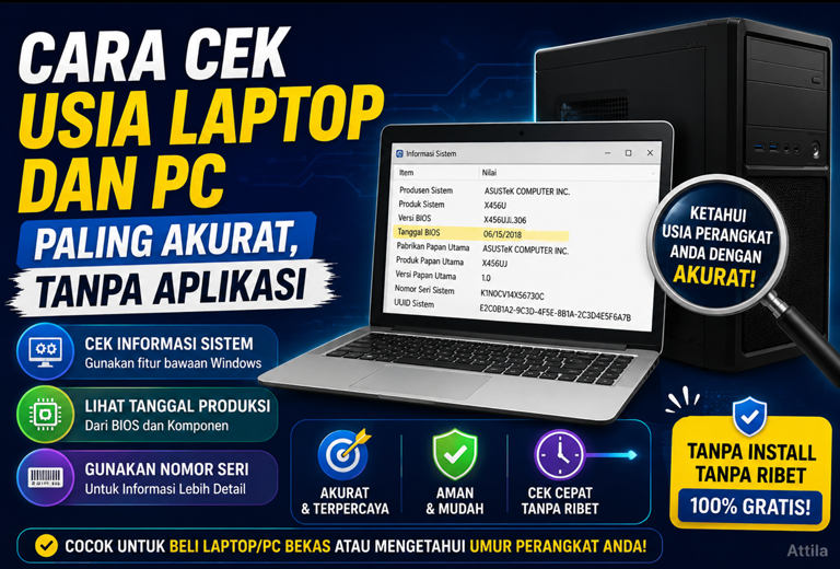 Cara Cek Usia Laptop