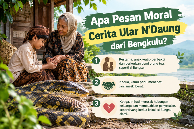 Pesan Moral Cerita Ular N’Daung dari Bengkulu
